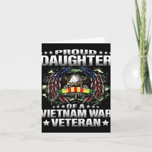 Womens Proud Daughter Of A Vietnam War Veteran Mil Card