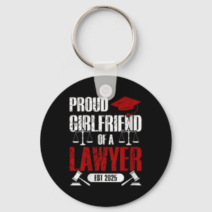 Womens Proud Girlfriend Of A Lawyer Graduate Cl Of Keychain