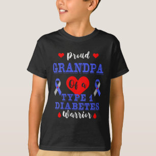 Womens Proud Grandpa Of A Type 1 Diabetes Awarenes T-Shirt
