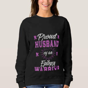 Womens Proud Husband Of An Epilepsy Warrior Awaren Sweatshirt