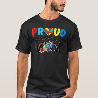 Womens Proud Mom Autism Awareness Family Matching T-Shirt