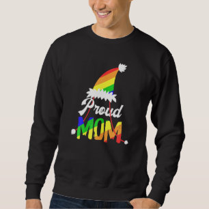 Womens Proud Mom Lgbt Pride Lesbian Gay Mom Christ Sweatshirt