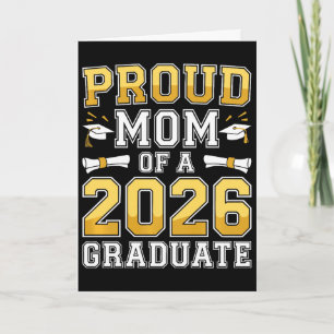 Womens Proud Mom Of A 2026 Graduate Shirt Cl Of 20 Card