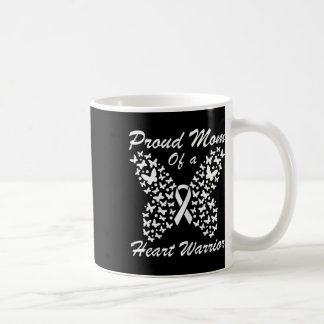 Womens Proud Mom Of A Heart Warrior Heart Disease  Coffee Mug