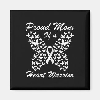 Womens Proud Mom Of A Heart Warrior Heart Disease  Magnet
