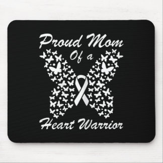 Womens Proud Mom Of A Heart Warrior Heart Disease  Mouse Pad