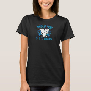 Womens Proud Mom Of A T1D Warrior Diabetes Awarene T-Shirt