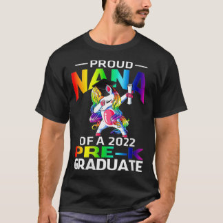Womens Proud Nana Of A 2022 PreK Graduate Unicorn T-Shirt