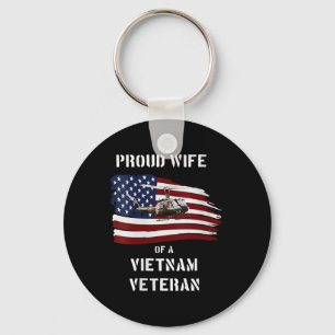 Womens Proud Wife Of A Vietnam Veteran T Shirt V-n Keychain