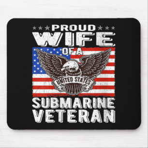 Womens Proud Wife Of Us Submarine Veteran Patrioti Mouse Pad
