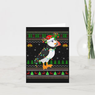 Womens Puffin Bird Ugly Christmas Sweaters Holiday Card