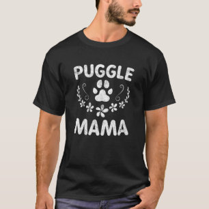 Womens Pug Mom Beagle Owner Dog Mom Puggle Mama T-Shirt