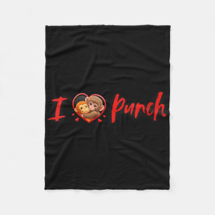 Women's punch monkey lovers love punch cute baby fleece blanket