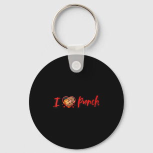 Women's punch monkey lovers love punch cute baby keychain
