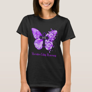Womens Purple Butterfly Faith Ulcerative Colitis A T-Shirt