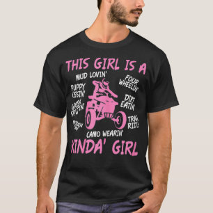Womens Quad Girl ATV Mud Funny T-Shirt