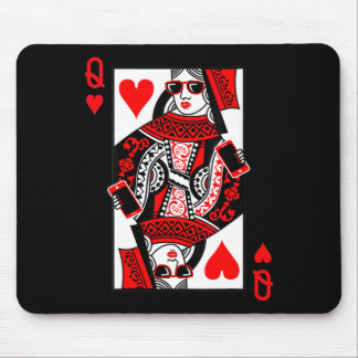Womens Queen Of Hearts - Vintage Valentine's Day C Mouse Pad