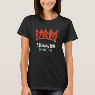 Womens Queen Of Stonington Connecticut Girls Ct T-Shirt