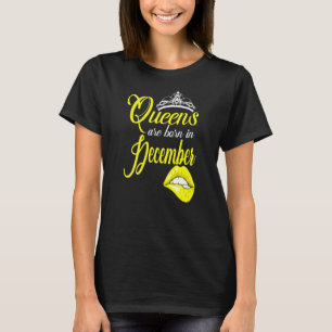 Womens Queens Are Born In December Capricorn Sagit T-Shirt