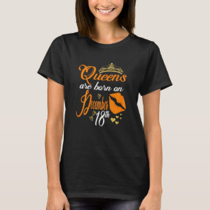 Womens Queens Are Born On December 18th Sagittariu T-Shirt