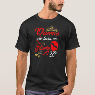 Womens Queens are Born on February 28th Pisces Bir T-Shirt