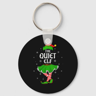 Womens Quiet Elf Christmas Family Girls Women Elf Keychain