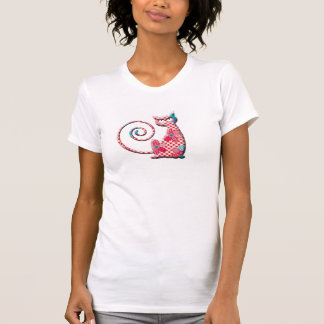 Womens Quilt cat shirt design
