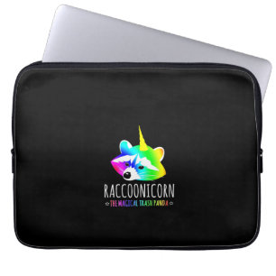 Womens Raccoonicorn Funny Magical Trash Panda Rain Laptop Sleeve