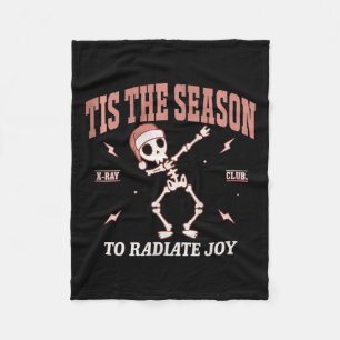 Womens Radiate Joy Rad Tech Radiologist Christmas  Fleece Blanket