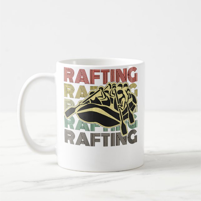 Womens Rafting Retro Loves Kayak Boat Good Paddlin Coffee Mug (Left)