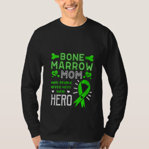 Womens Raised My Hero Bone Marrow Donator Transpla T-Shirt