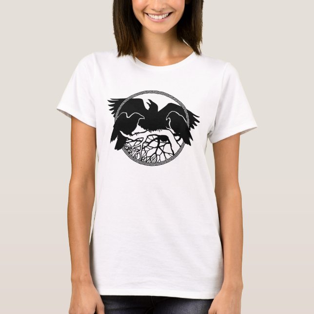 Women's Raven T-shirt Raven Art Organic Shirts (Front)