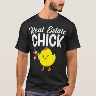 Womens Real estate chick Funny Realtor VNeck  T-Shirt