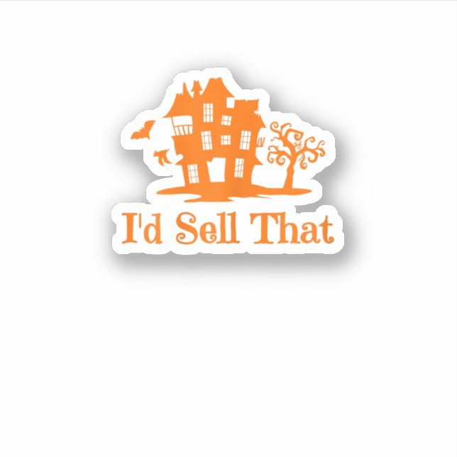 Womens Realtor Halloween I'D Sell That Real Estate (Front)