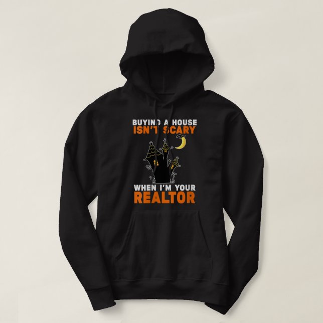 Womens Realtor Halloween Real Estate Agent & Broke Hoodie (Design Front)