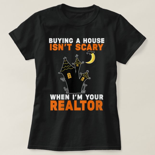 Womens Realtor Halloween Real Estate Agent & Broke T-Shirt (Design Front)