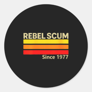 Womens Rebel S Since 1977 Clic Retro Iconic Vintag Classic Round Sticker