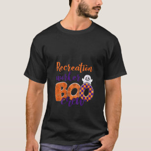 Womens Recreation Worker Boo Crew Halloween V Neck T-Shirt