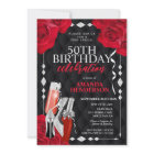 Womens Red and Silver Birthday