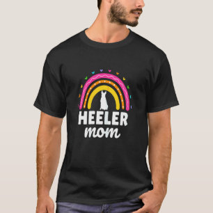 Womens Red Blue Heeler Mom Rainbow Australian Catt T-Shirt