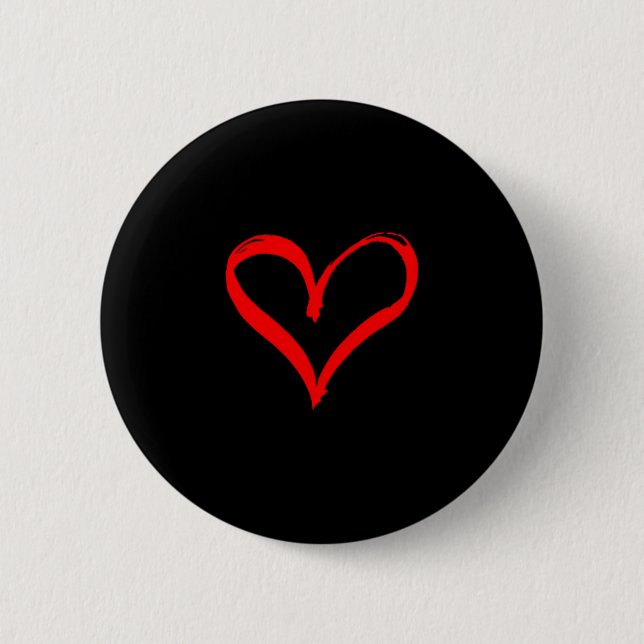 Women's Red Heart Funny Cute Design For Men Women  2 Inch Round Button (Front)