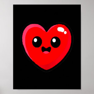 Women's Red Heart Funny Cute Design For Men Women  Poster