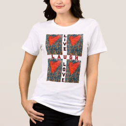 Women's Red Heart Tri-Blend Shirt