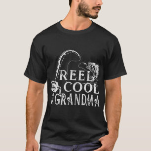 Womens Reel Cool Grandma Fishing Vintage Retro Mot T-Shirt