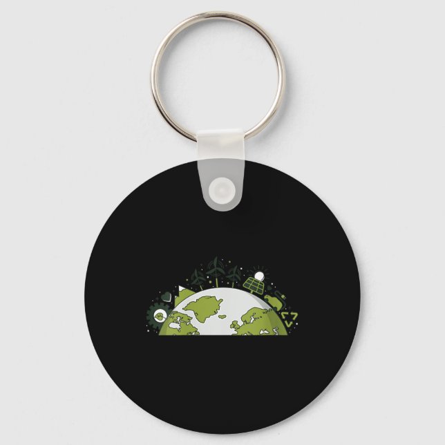 Womens Renewable Energy &amp; Recycling - Keychain (Front)