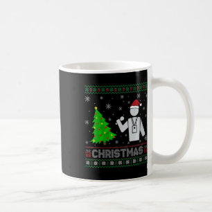 Womens Reporter Xmas Tree Lighting Ugly Christmas  Coffee Mug