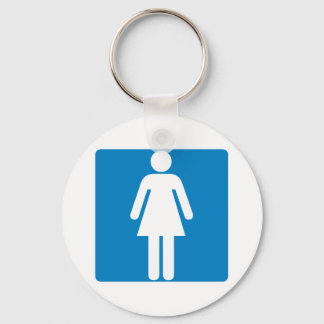 Women's Restroom Highway Sign Keychain