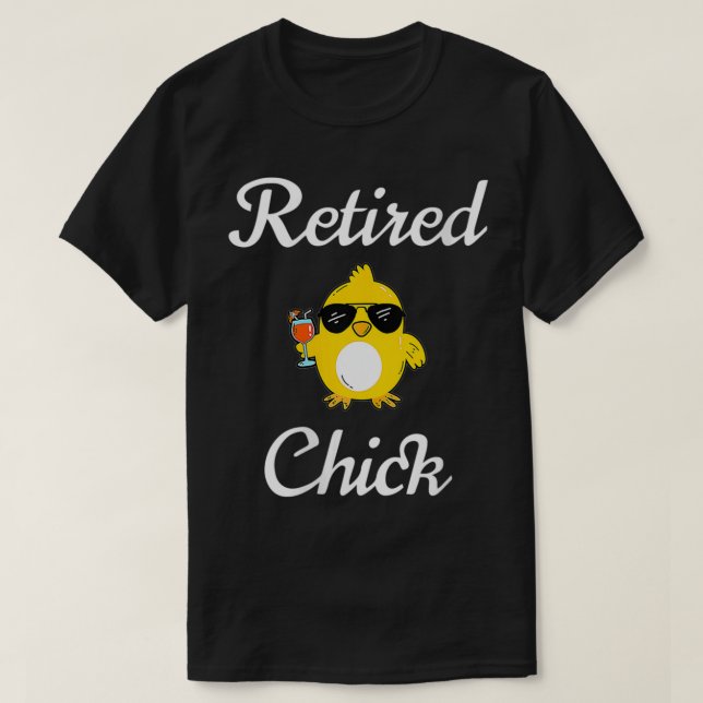 Womens Retired Chick Funny Retirement Party VNeck  T-Shirt (Design Front)