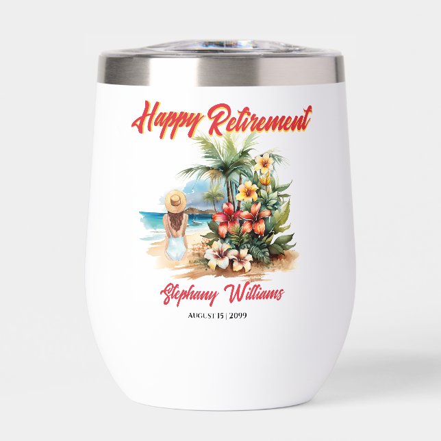 Women's Retirement Party Beach Aloha Woman  (Front)