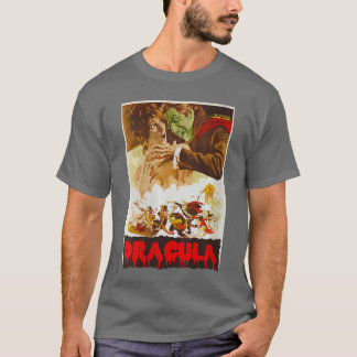 Womens Retro Halloween Monster Poster Horror Movie T-Shirt